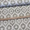 Bézs-fehér geometrikus mintás dekortextil (TH)