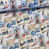 Tengerparti képeslap mintás dekortextil (TH)