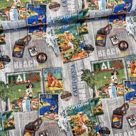 Utazós bélyegek dekortextil (TH)