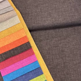 Csokibarna melíros egyszínű dekortextil (Edgar 902)