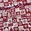 280 cm-es Piros-fehér Harryp New Year négyzetes karácsonyi dekortextil (TH)