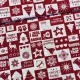 0,6 m EGYBEN KÉRHETŐ 280 cm-es Piros-fehér Harryp New Year négyzetes karácsonyi dekortextil (TH)