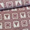 Piros négyzetekben karácsonyi motívumok dekortextil (TH)