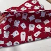 Hibás (akciós): Piros alapon fehér mese szarvasos karácsonyi dekortextil