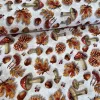 Piros kalapos gombás - gesztenyés őszi dekortextil (TH26)