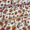 Piros kalapos gombás - gesztenyés őszi dekortextil (TH26)