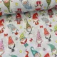 Színes sapkás manók karácsonyi dekortextil
