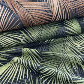 Fekete alapon zöld legyezőpálmás dekortextil