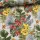 Sárga orchideás-piros liliomos dekortextil