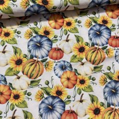 Fehér alapon őszies dísztökös dekortextil (TA)