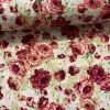 EXTRA AKCIÓS: Vintage pirosas-mályvás rózsás lakástextil