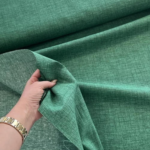 Fenyőzöld melíros egyszínű dekortextil (Edgar C-702)