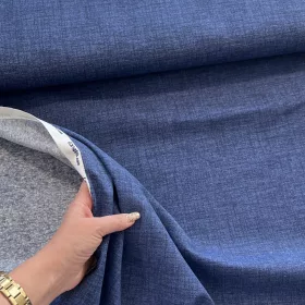 Indigókék melíros egyszínű dekortextil (Edgar 602)