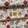 1,75 m EGYBEN KÉRHETŐ Fehér alapon Happy Holidays ajándékos karácsonyi dekortextil