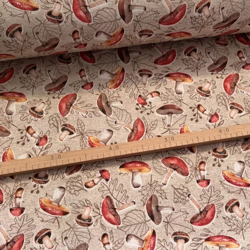 TOP TERMÉK: Őszies piros kalapos gombás dekortextil