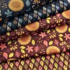 TOP TERMÉK: Barna alapon zöld-sárga-rózsaszín leveles őszies dekortextil