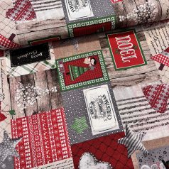   Have a Merry Christmas - Noel nagy mintás karácsonyi dekortextil (G)