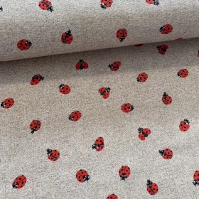 Natúr alapon kiskaticás dekortextil