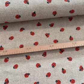 Natúr alapon kiskaticás dekortextil