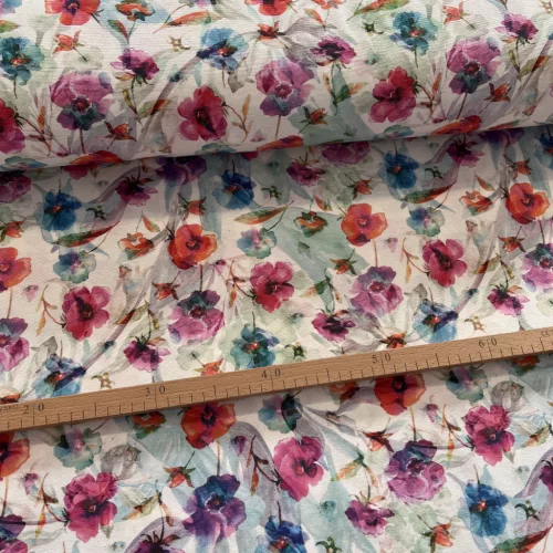 Festett akvarell pipacsos digitális dekortextil