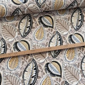 Halvány bézs a. 70's évek leveles dekortextil