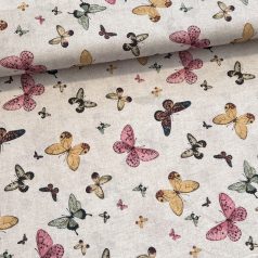   Natúr a. rózsaszín-sárga-halvány zöld pillangós dekortextil