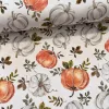 Fehér a. narancs-fehér őszi dísztökös dekortextil (digitálisan nyomott)