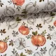 Fehér a. narancs-fehér őszi dísztökös dekortextil (digitálisan nyomott)