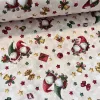 Szakállas manók csillagos háttérrel karácsonyi dekortextil (TH)