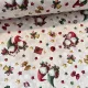 Szakállas manók csillagos háttérrel karácsonyi dekortextil (TH)