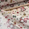 Szakállas manók csillagos háttérrel karácsonyi dekortextil (TH)