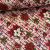 Kockás alapon mikulásvirágos csokros-díszes karácsonyi dekortextil (TH)