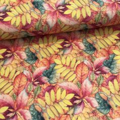 Színes őszi lehullott falevelek dekortextil (TH25)