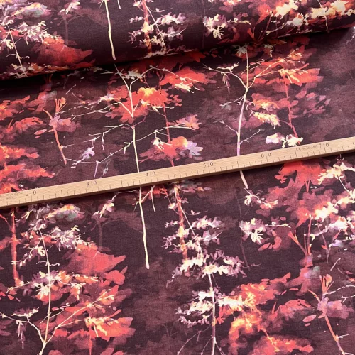 Barna színvilágú őszi erdő dekortextil (TH25)