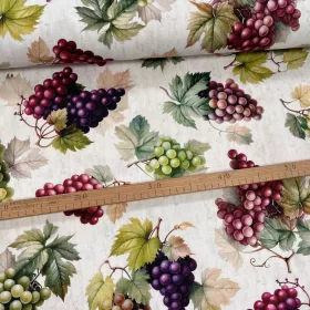 Szőlő fürtös őszi dekortextil (digitálisan nyomott)