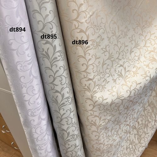 Ezüst szürke jacquard inda mintás abrosz/dekor anyag