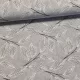 Szürké melíros alapon szürke leveles dekortextil (TH)