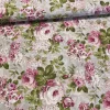 0,67 m Natúr alapon rózsaszín-fehér hortenziás rózsás dekortextil (A)