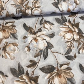 H. szürke alapon fehér-barnás magnóliás dekortextil (A)