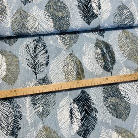 Kék alapon tollas dekortextil (A)