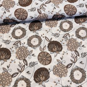 Natúr alapon barna nagy termések dekortextil (A)