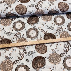 Natúr alapon barna nagy termések dekortextil (A)