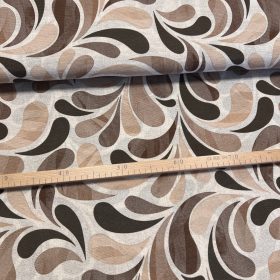   0,42 m EGYBEN KÉRHETŐ Natúr alapon krém-barna mintás dekortextil (A)