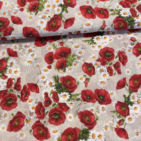 Pipacsos margarétás dekortextil (A)