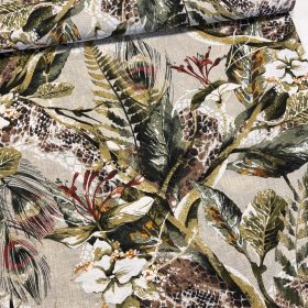 Exotikus pávatollas-kígyómintás dekortextil (A)