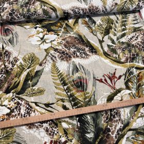 Exotikus pávatollas-kígyómintás dekortextil (A)