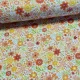 Kedves virágos: Fehér a. narancs-sárga dekortextil (digitálisan nyomott)