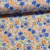 Kedves virágos: Fehér a. NARANCS-KÉK dekortextil (digitálisan nyomott)
