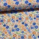 Kedves virágos: Fehér a. NARANCS-KÉK dekortextil (digitálisan nyomott)