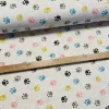 0,1 m EGYBEN KÉRHETŐ Natúr alapon színes tappancsos dekortextil (digitálisan nyomott)